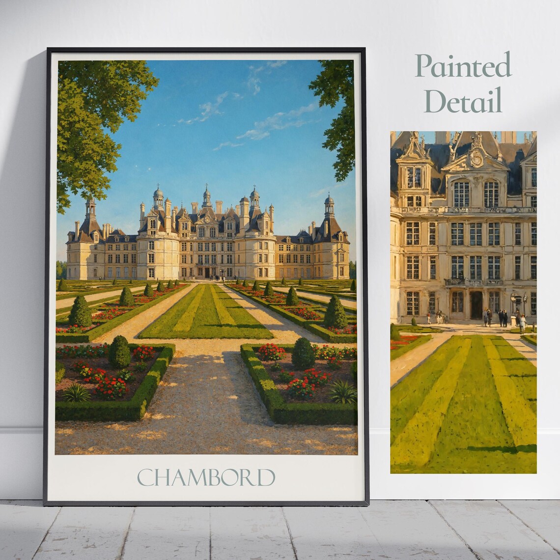 Chateau de Chambord Loire Valley Castle Gardens France Poster