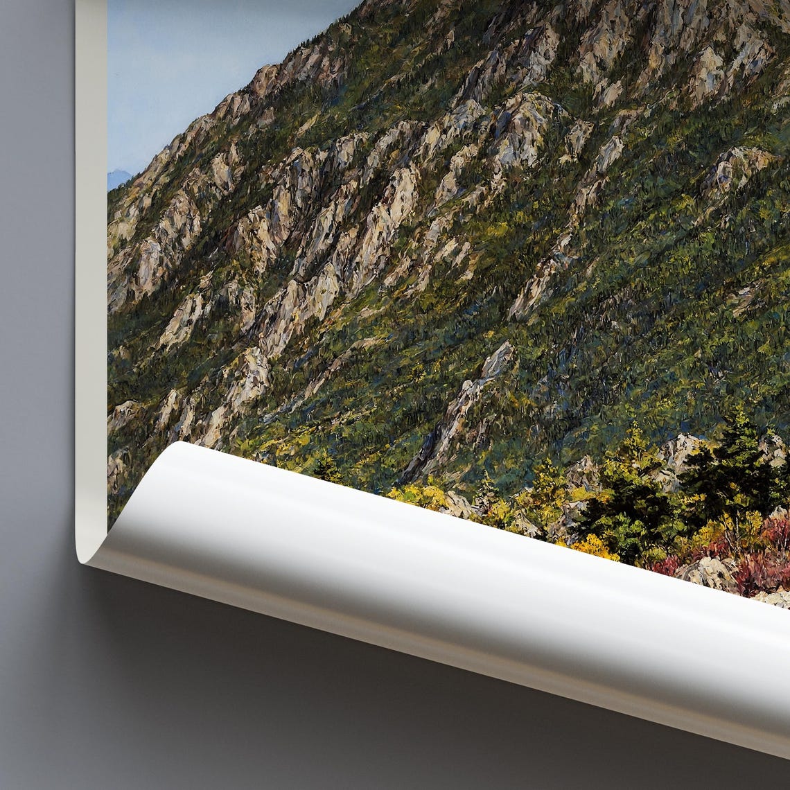 Mount Lafayette New Hampshire Painted Travel Poster Fall Summit View - Image 3