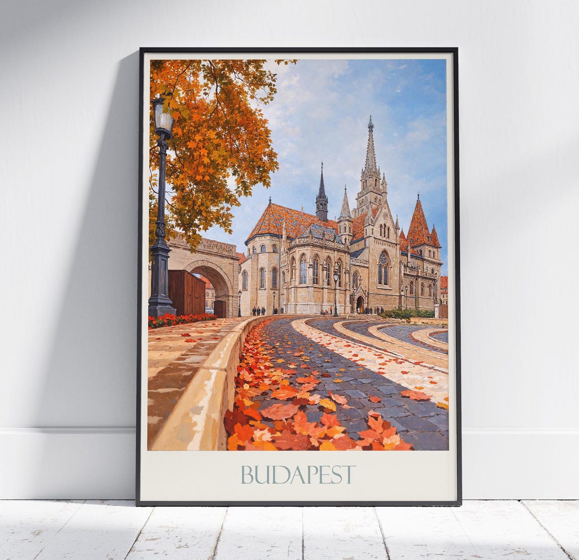 Budapest Travel Print Hungary Travel Poster Painted Wall Art Home Decor Framed Personalized Print Vacation Travel Gift