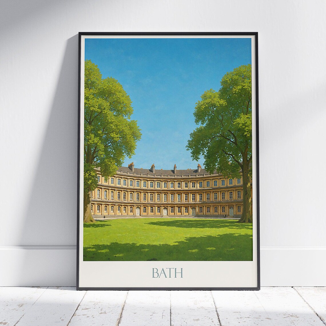 Bath The Circus Georgian Architecture Travel Poster England Landmark