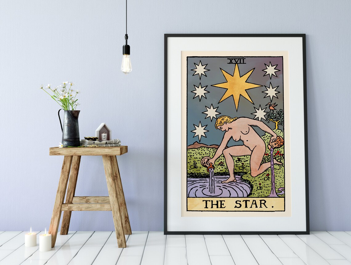 The Star Tarot Card Watercolor Art Print - Image 2