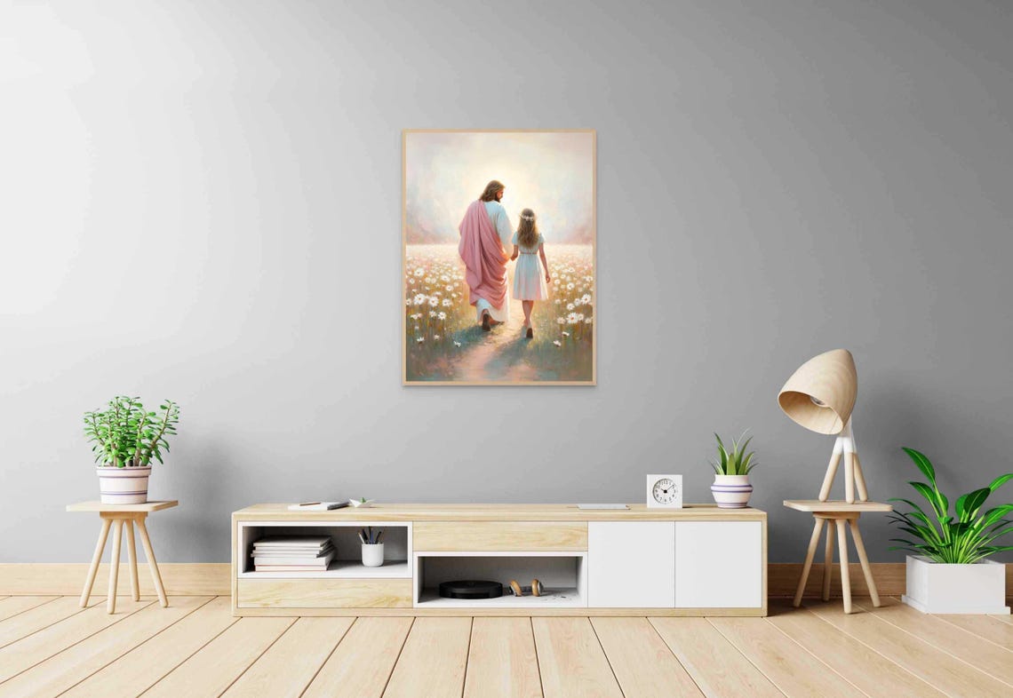 Follow The Savior Christian Art Christian Poster Picture Of Jesus Lds Art Bible Prints Jesus With Girl Christian - Image 5