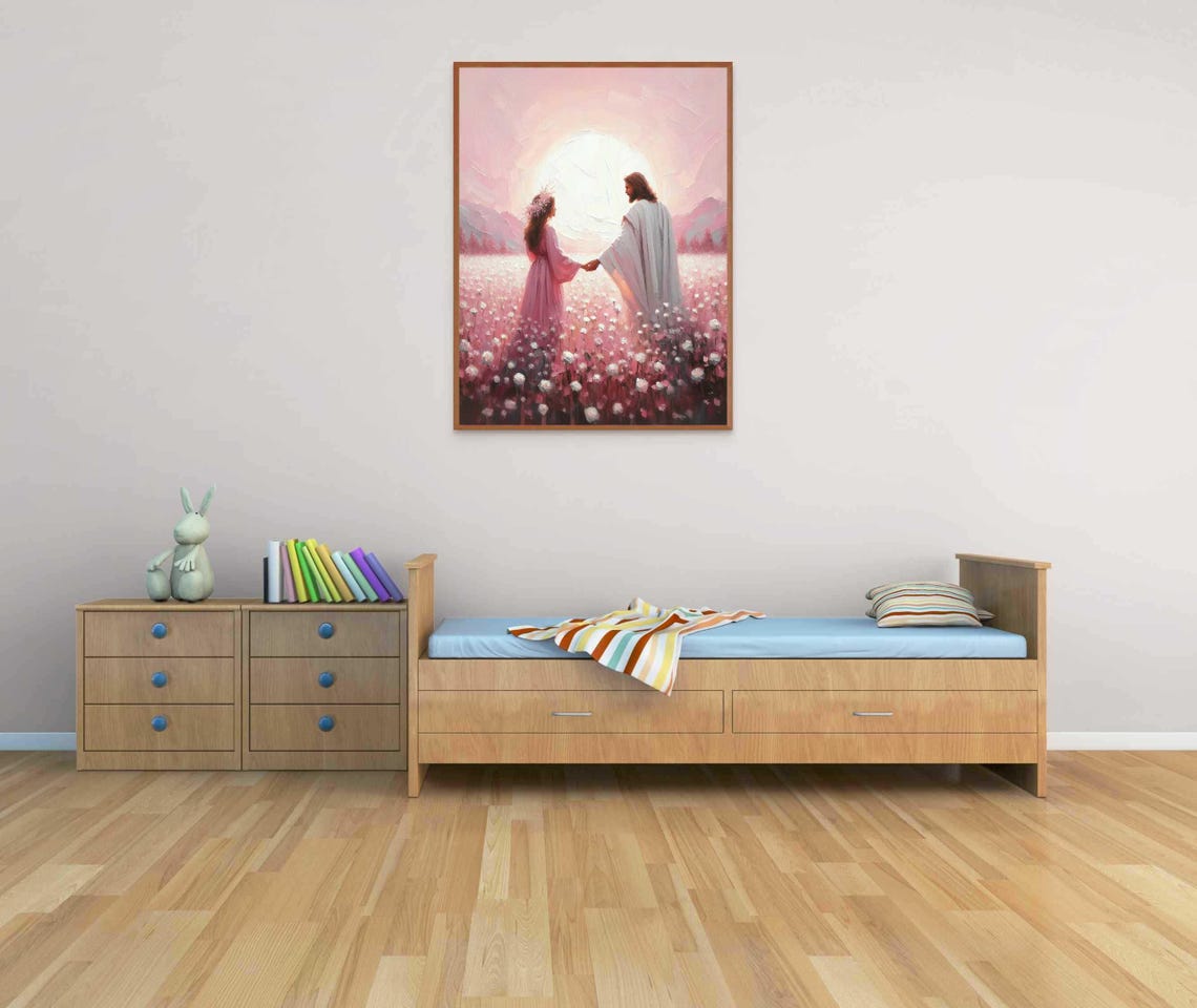 Faith In Him Modern Christian Art Jesus And Girl Picture Of Jesus Lds Art Bible Prints Jesus With Woman Art Christian Painting - Image 6