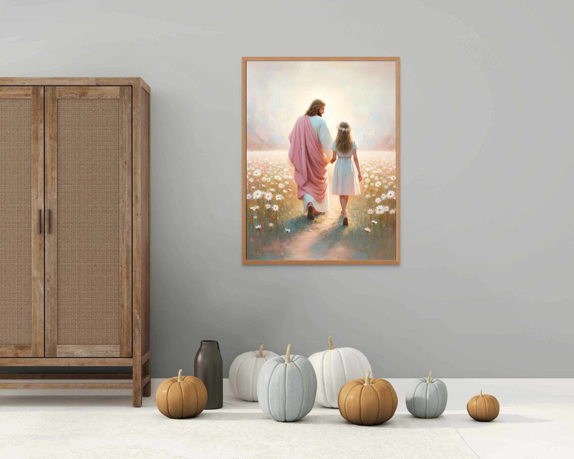 Follow The Savior Christian Art Christian Poster Picture Of Jesus Lds Art Bible Prints Jesus With Girl Christian - Image 4