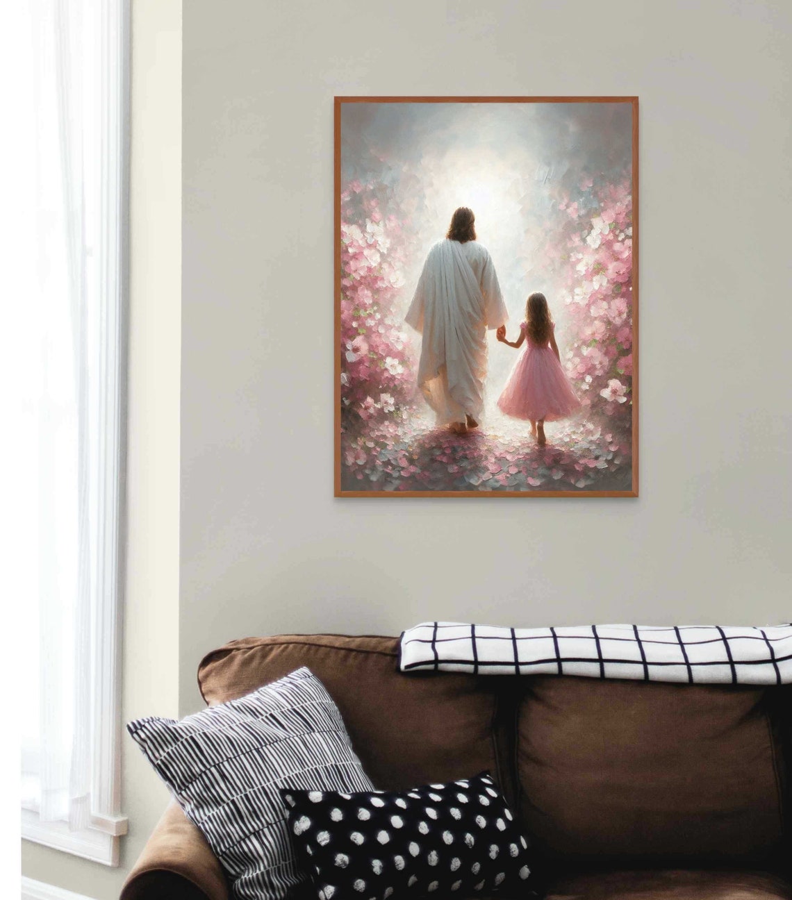 A Path Of Faith Christian Painting Jesus Walking With Girl Art Jesus Christ Painting Lds Art Bible Painting Jesus With Children Art - Image 4