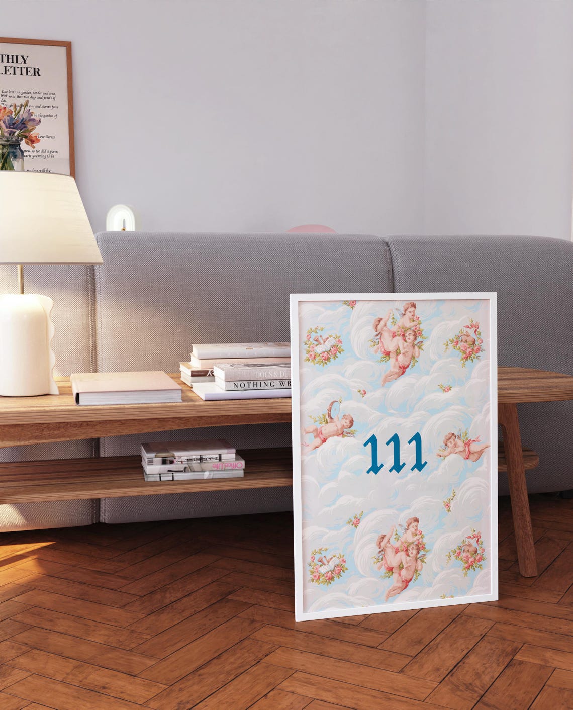 Angel Number Poster 111 Spiritual Wall Art Manifestation Poster Positive Energy Prints Lucky Girl Wall Art Aura Wall Art Print - Image 5