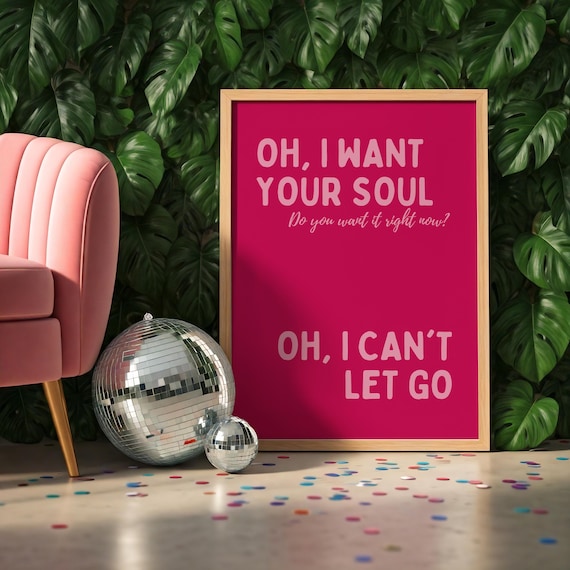 I Want Your Soul Inspired Ibiza House Music Poster
