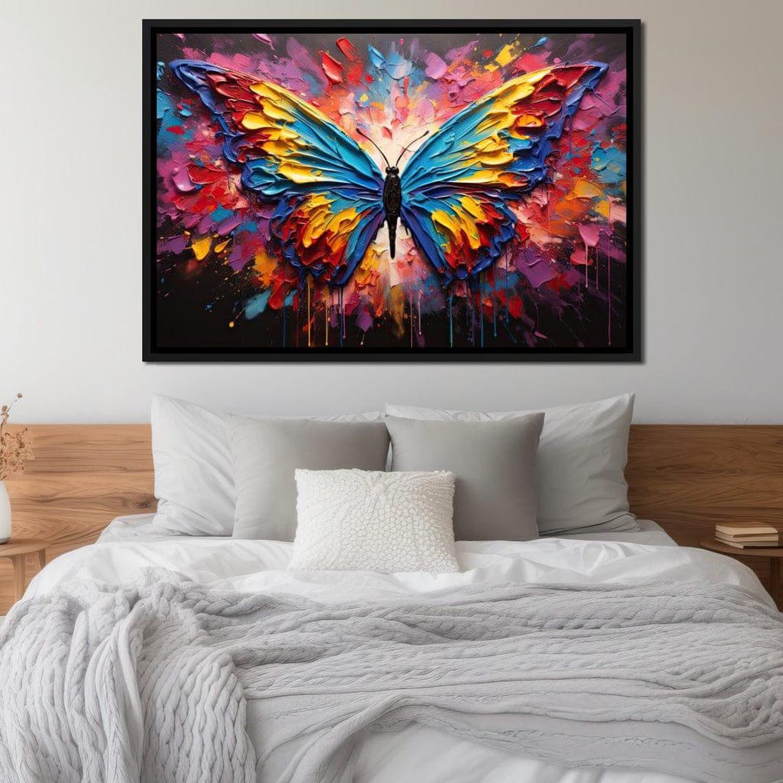 Vibrant Metamorphosis Burst Multi Panel Butterfly Painting Modern Wall Art Colorful Home Decor Natures Elegance By Nichecanvas - Image 4