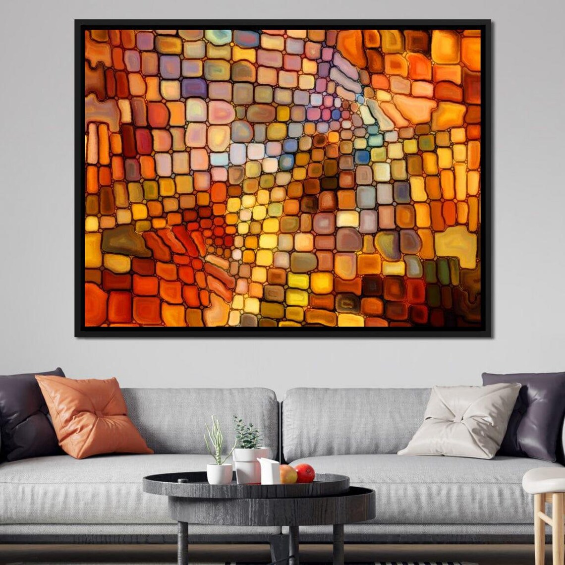 Abstract Fragments Geometric Wall Art Print - Image 2