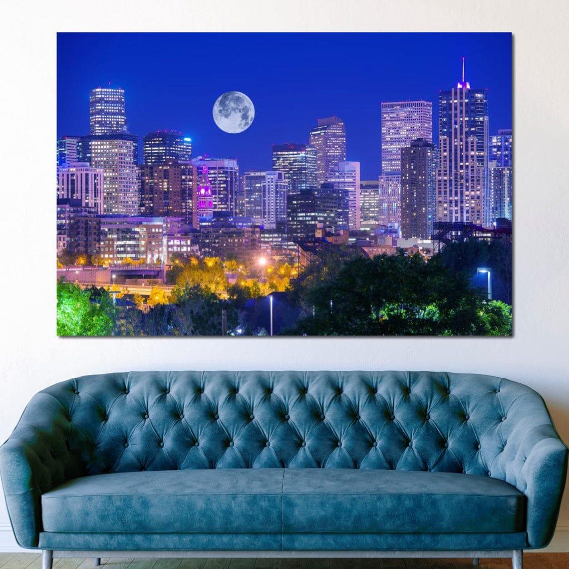 Denver Skyline Travel Poster - Image 4