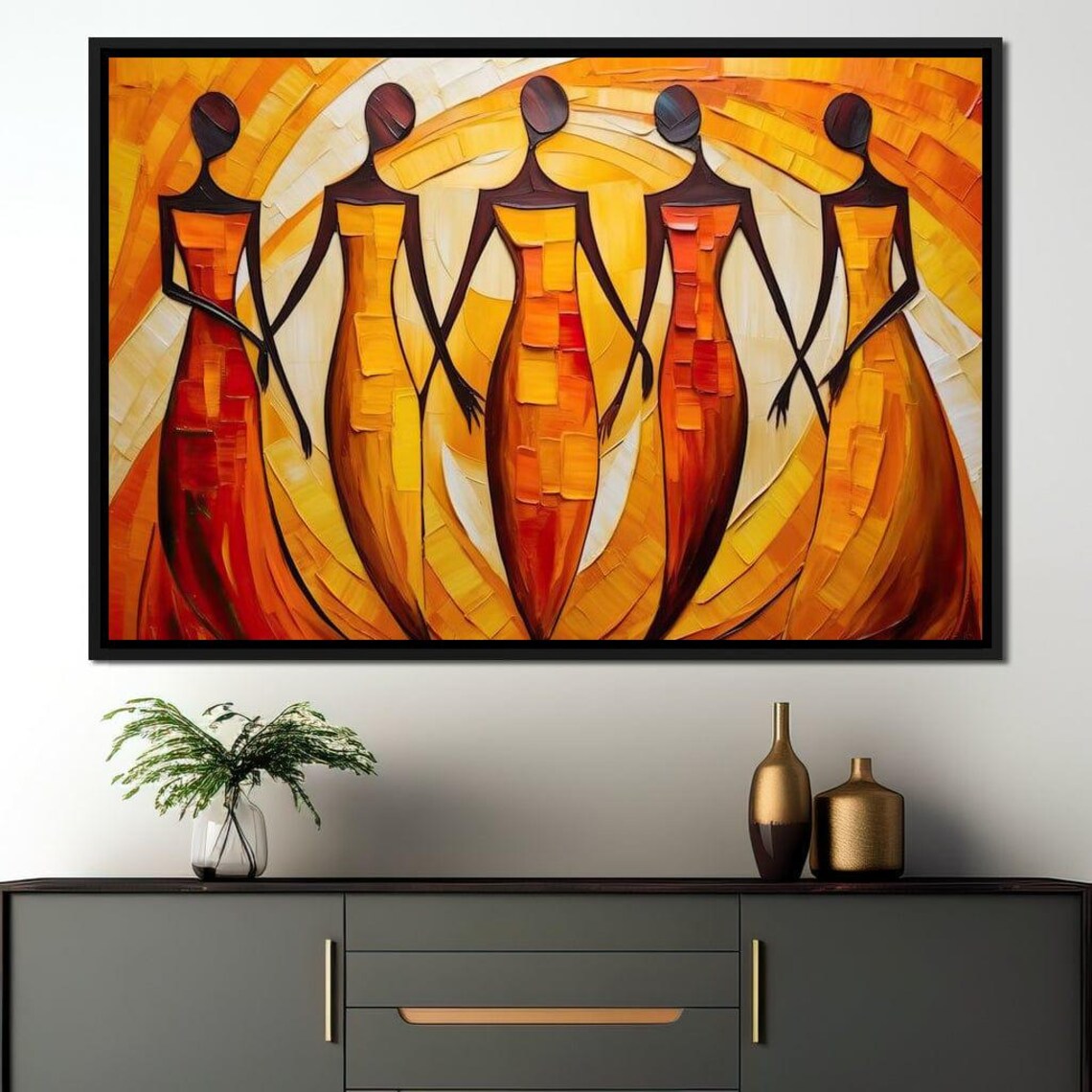 Women in Maroon Harmony, Modern Abstract Art Print