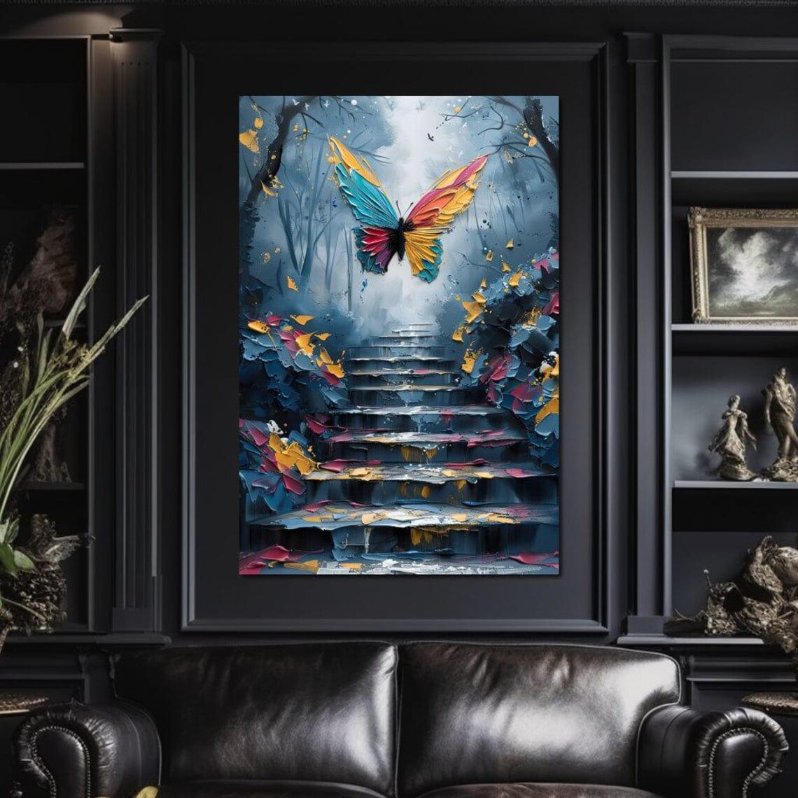 Spectral Flight Butterfly Art Print, Fantasy Decor - Image 4
