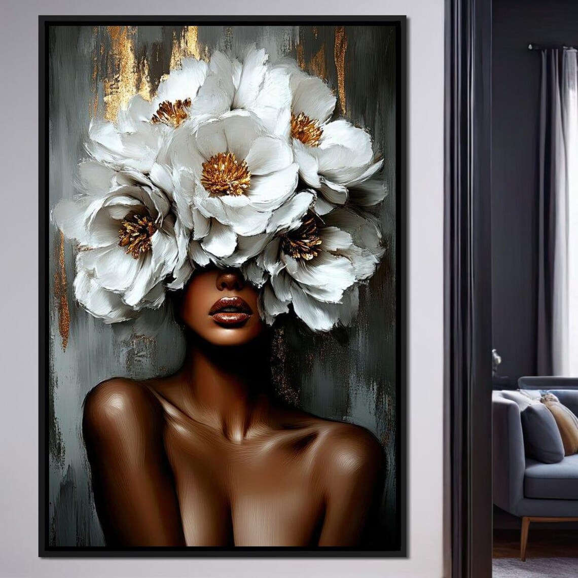 Golden Petals, Grace Cole Williams Portrait Art Print - Image 4