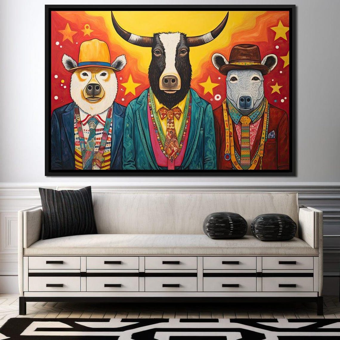 Dapper Wild Trio Suited Animals Whimsical Pop Art Party Poster - Image 2