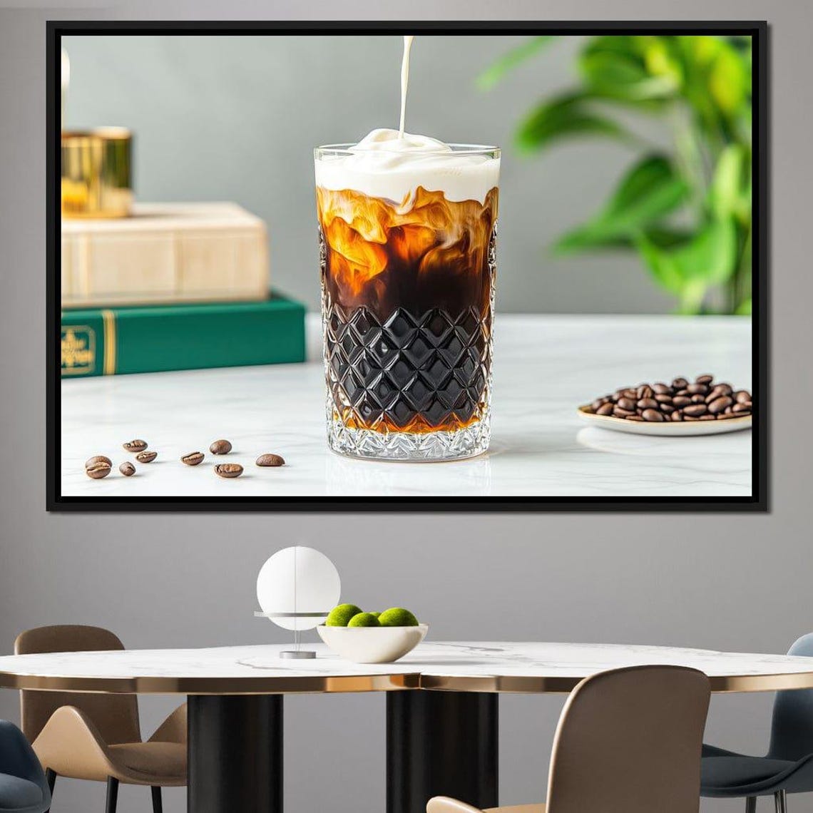 Creamy Iced Coffee Home Decor Coffee Lover Art Kitchen Wall Art Modern Cafe Decor Refreshing Beverage By Nichecanvas - Image 4