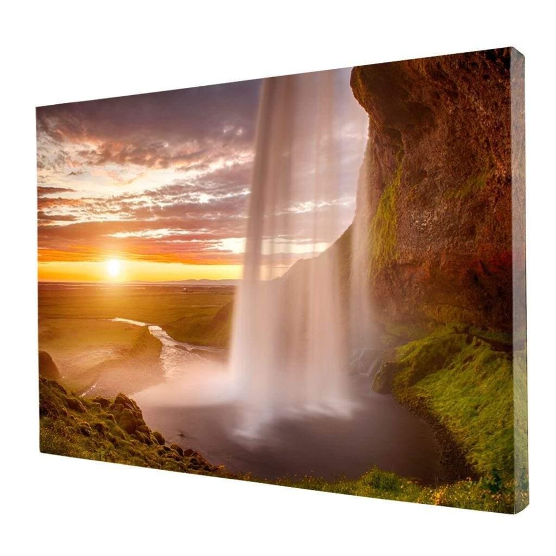Seljalandsfoss Sunset, Landscape Art Print - Image 4