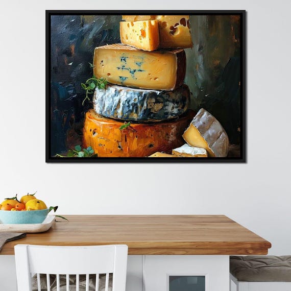 Castle Of Cheese Reverie Gourmet Decor Whimsical Home Decor Cheese Wall Art Foodie Gift Kitchen Art Print By Nichecanvas