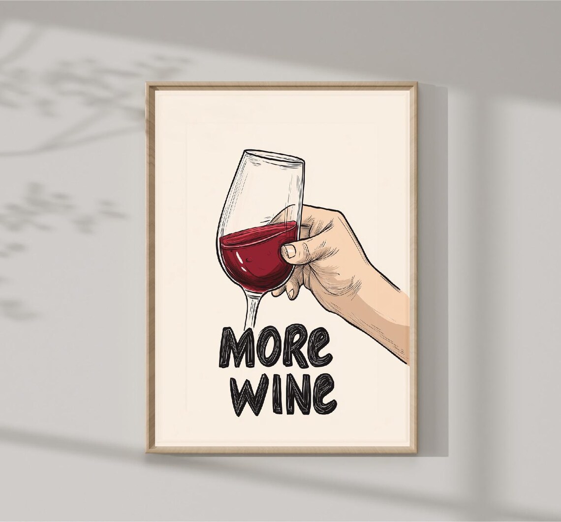 Red Wine Abstract, Kitchen Decor Art Print