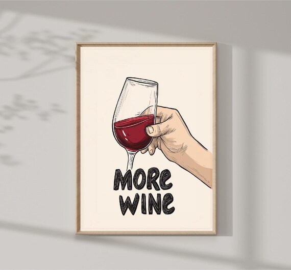 Red Wine Abstract, Kitchen Decor Art Print