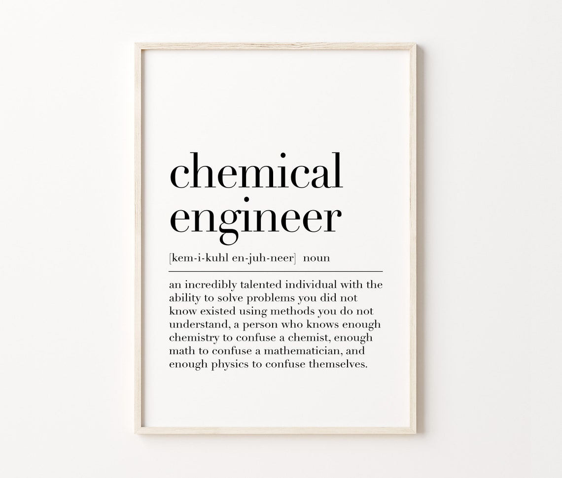 Chemical Engineer Funny Definition Dictionary Quote Print Poster Gift - Image 4