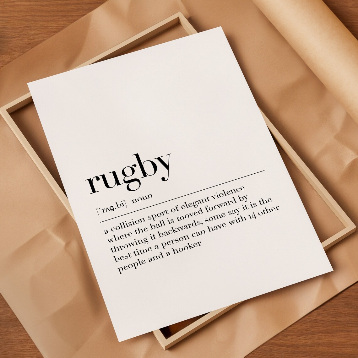 Rugby Definition Print Gifts For Rugby Rugby Gifts Rugby Quote Poster Rugby Poster Rugby Print Rugby Wall Art Art - Image 3