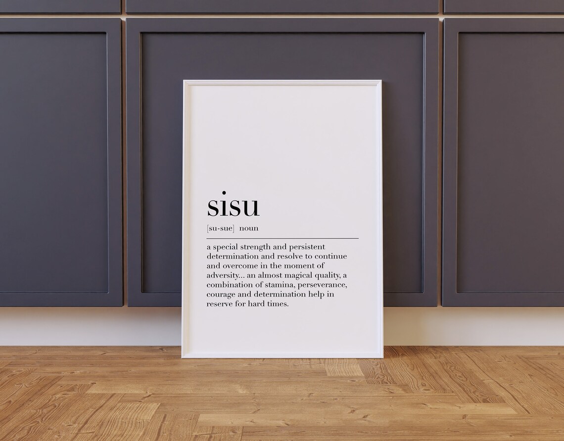 Sisu Nordic Quote Art Print, Typography Decor - Image 2