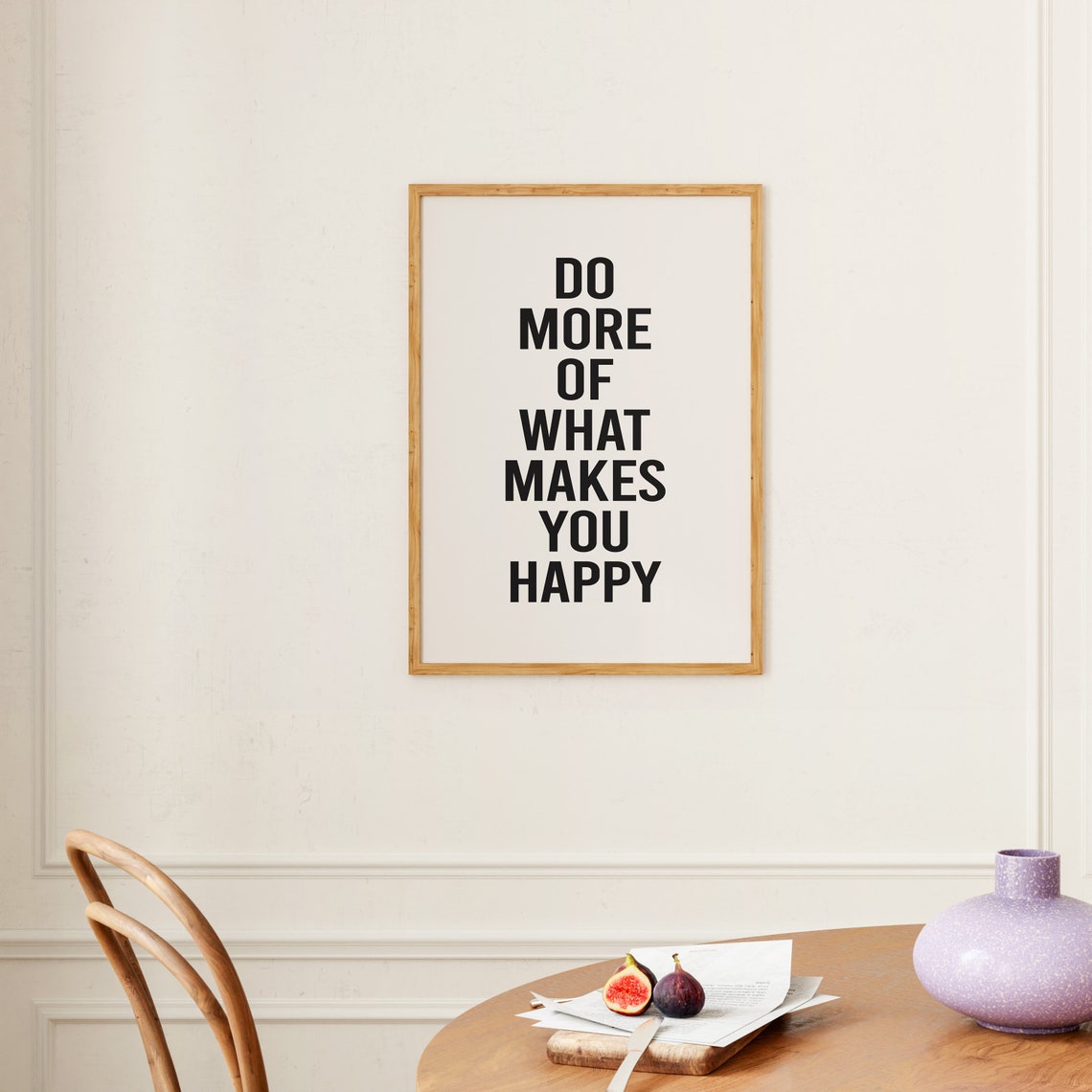 Do More Of What Makes You Happy Motivational Quote Typography Poster - Image 3