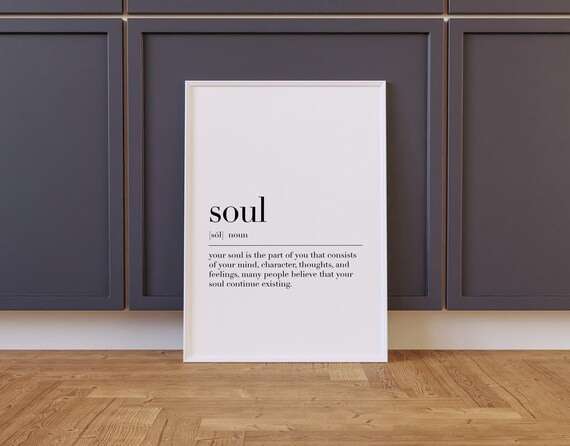 Soul Definition Poster Soul Print Friendship Print Personalized Best Friend Gifts Soul Quote Print Birthday Gifts