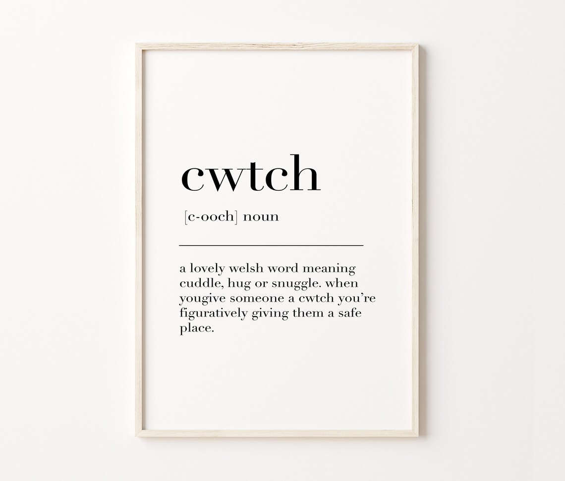 Cwtch Definition Print Cwtch Poster Cwtch Print Home Decor Cwtch Wall Art Bedroom Wall Decor Poster Quote Print - Image 4