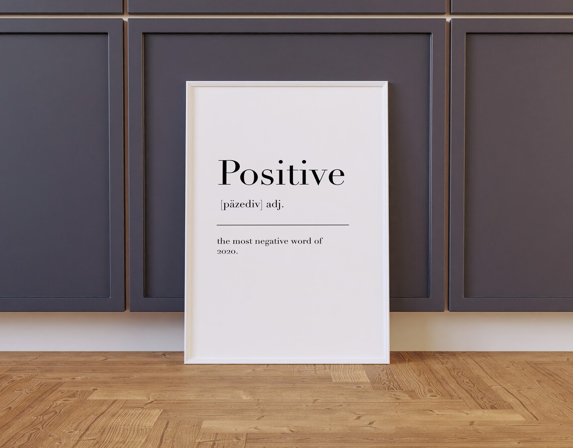 Positive Definition Print Definition Poster Positive Wall Art Poster Positive Print Dictionary Print Positive Quote - Image 2