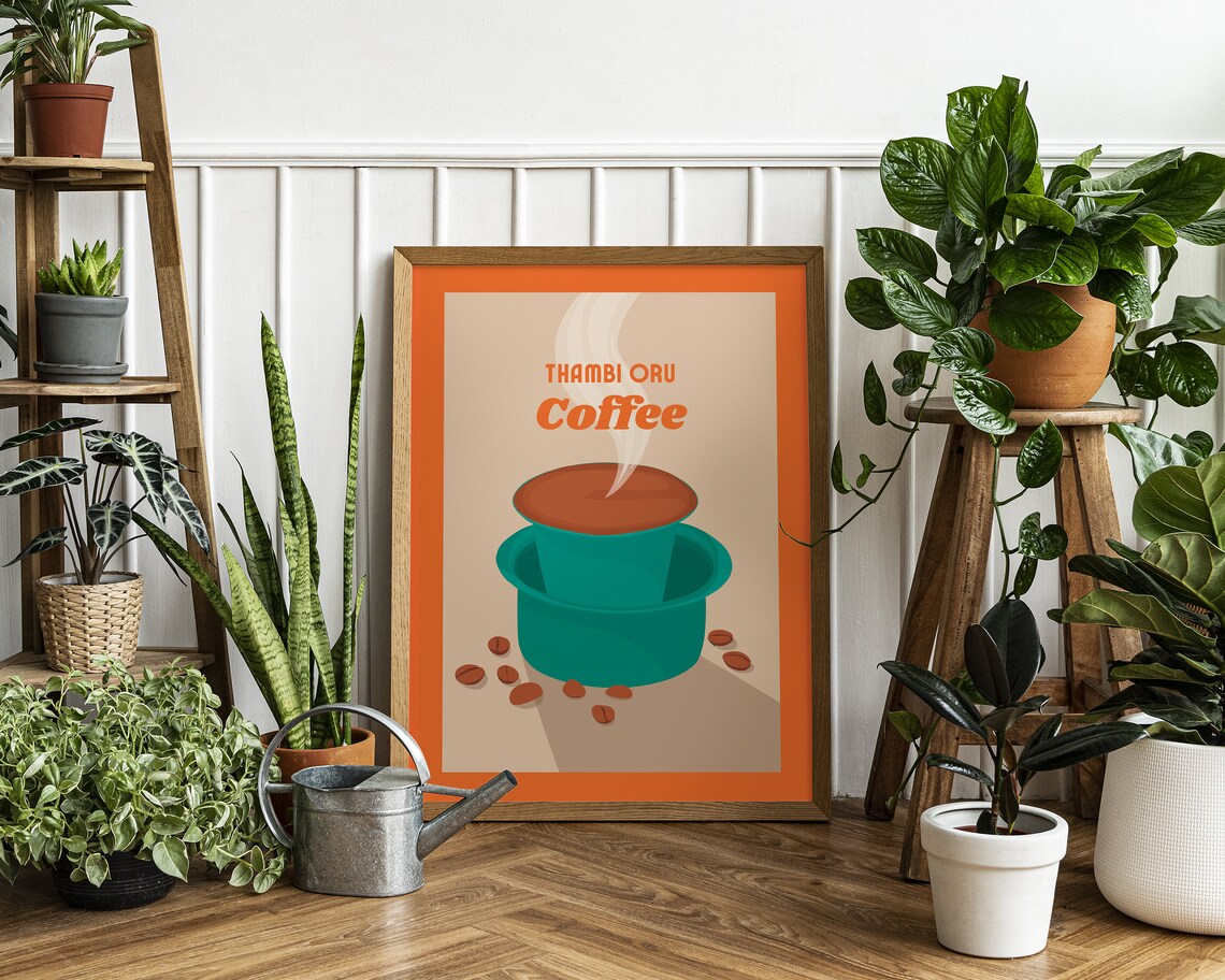 Filter Coffee Print, Indian Kitchen Dining Poster - Image 2