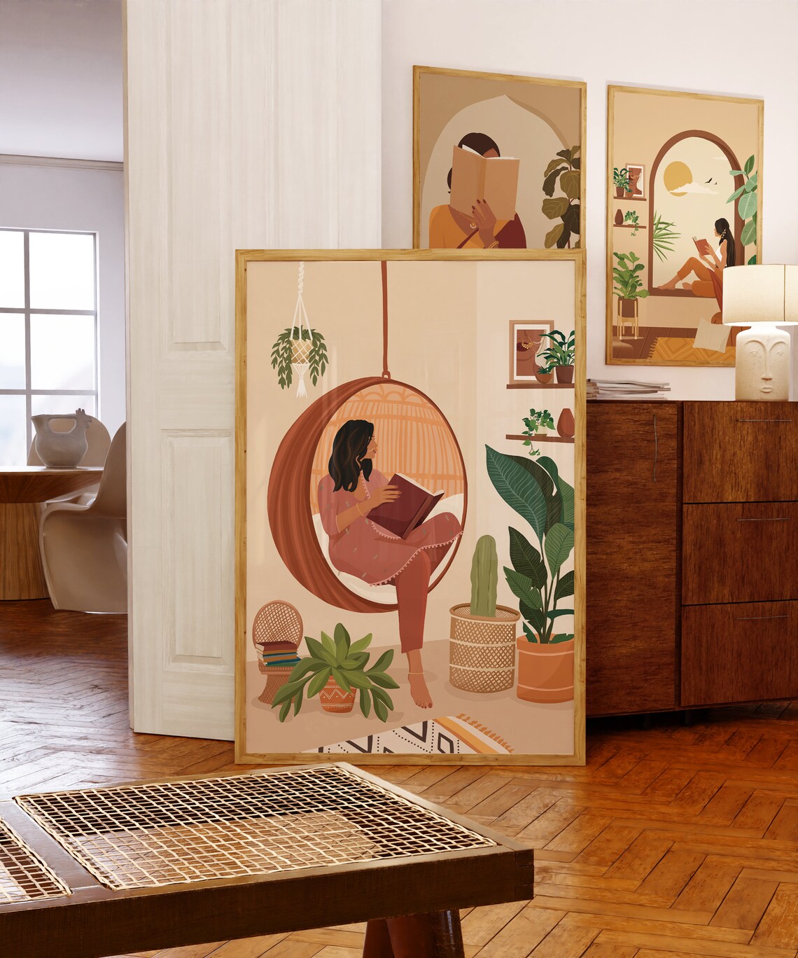 Indian Woman Reading - Boho Art - Image 3