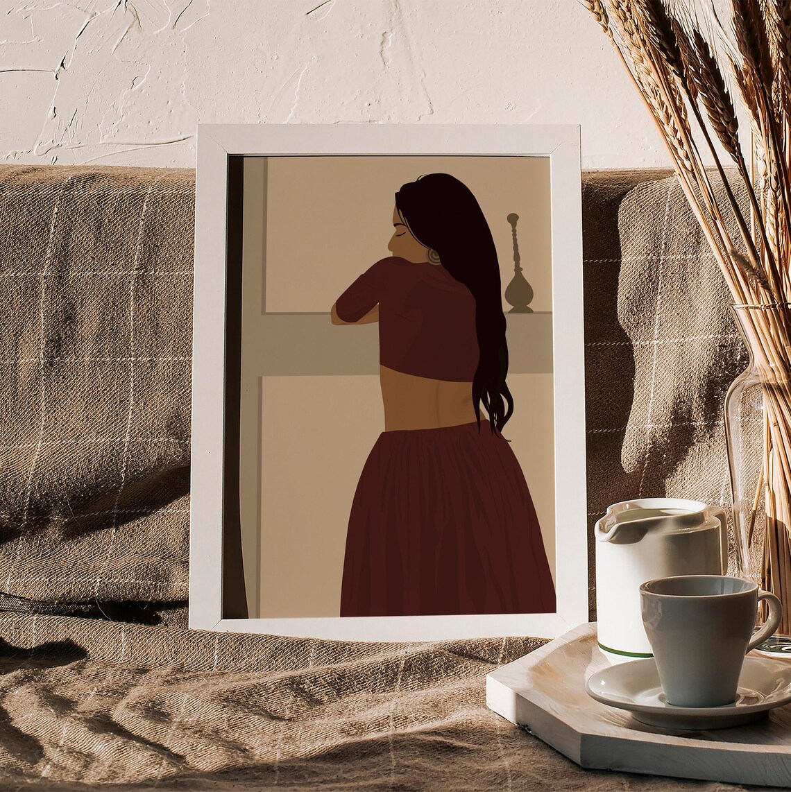 Modern Indian Art Print, South Asian Woman - Image 7
