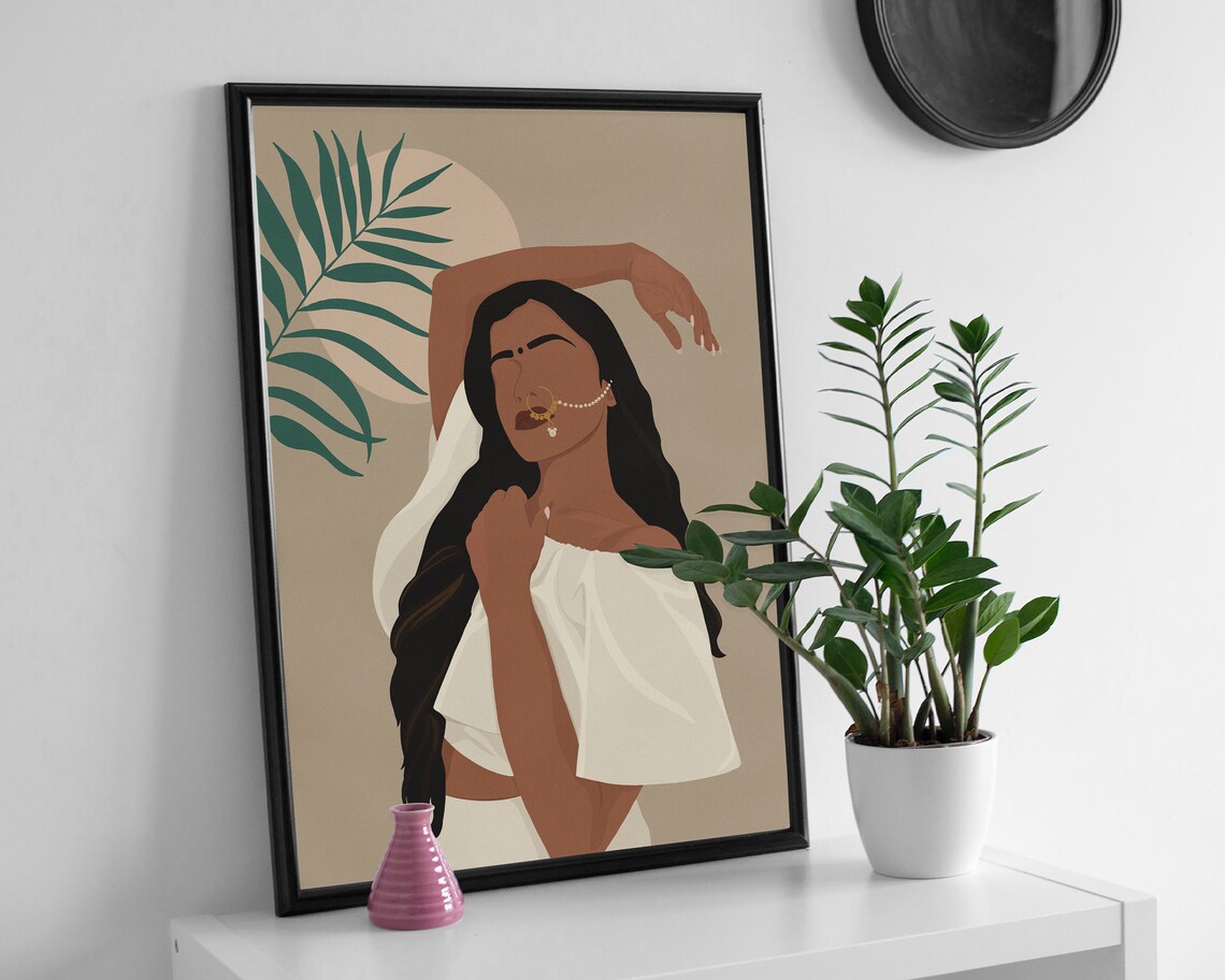 Modern South Asian Woman, Indian Desi Art Print - Image 2