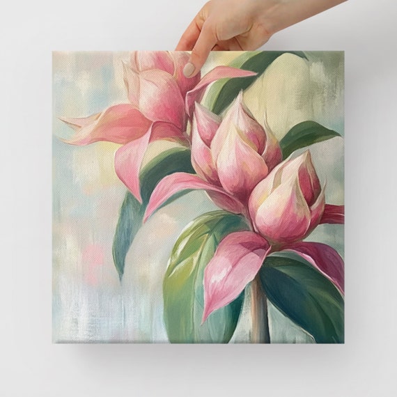 Medinilla Painting Print Large Print Wall Art Pink Medinilla Plant Art Print Pink Wall Art Tropical Plant Wall Art