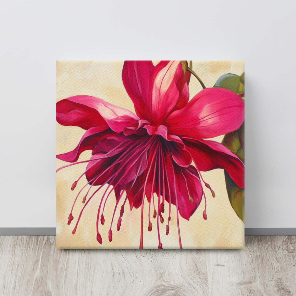 Magenta Fuchsia Bloom Bell Flower Close-Up Floral Art Poster