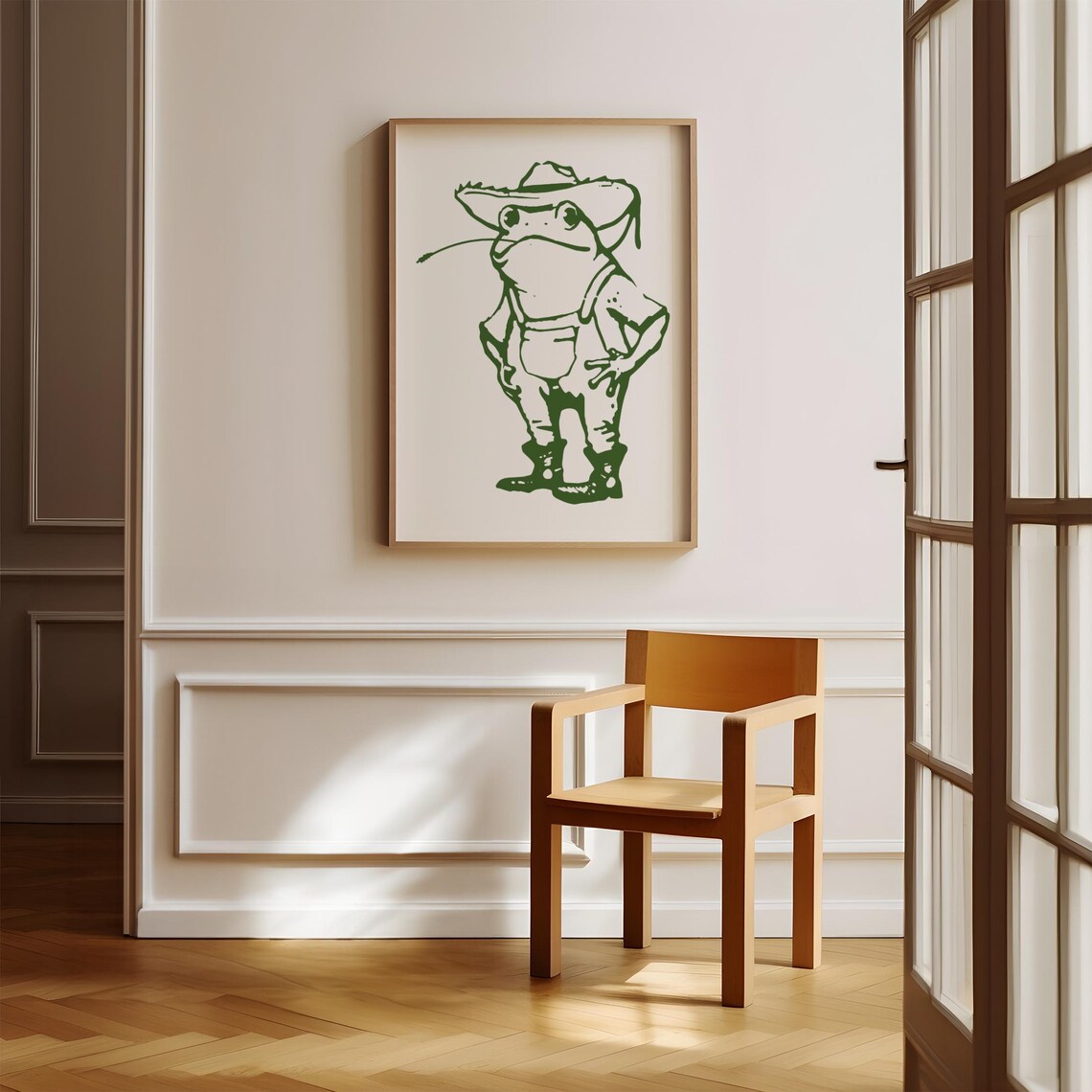 Cowboy Frog Farmer Funny Cute Southwest Art Print - Image 2