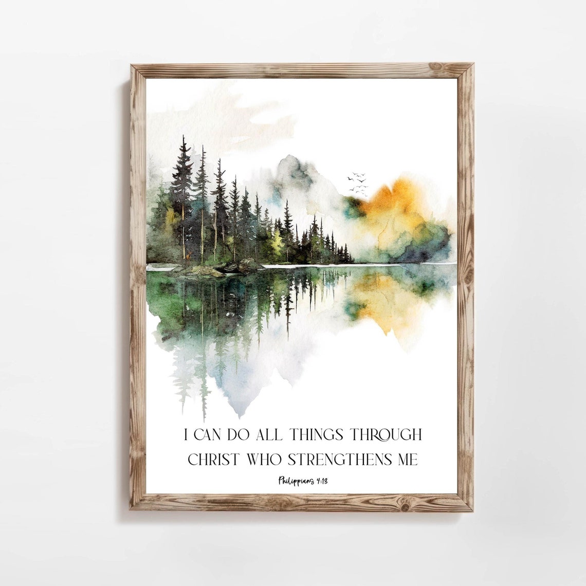 I Can Do All Things Through Christ Philippians 4:13 Lake Poster - Image 2