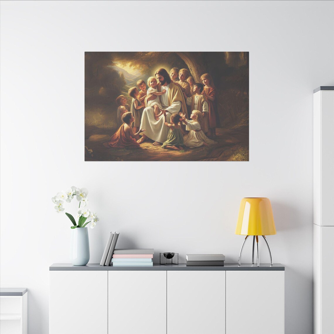 Jesus With The Little Children Christian Art Print - Image 3