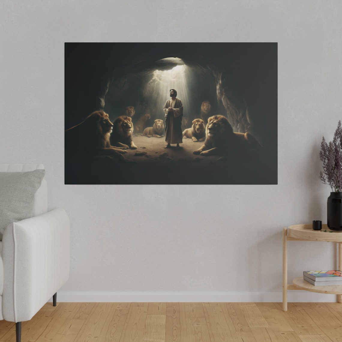 Daniel And The Lions Den Matte Print Christian Artwork From Bible Stories Fast Shipping - Image 4