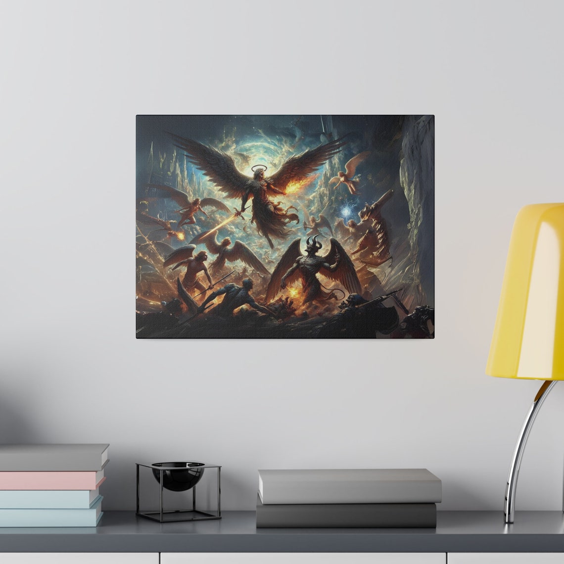 Archangel Michael War In Heaven Epic Angel Battle Art Poster - Image 2