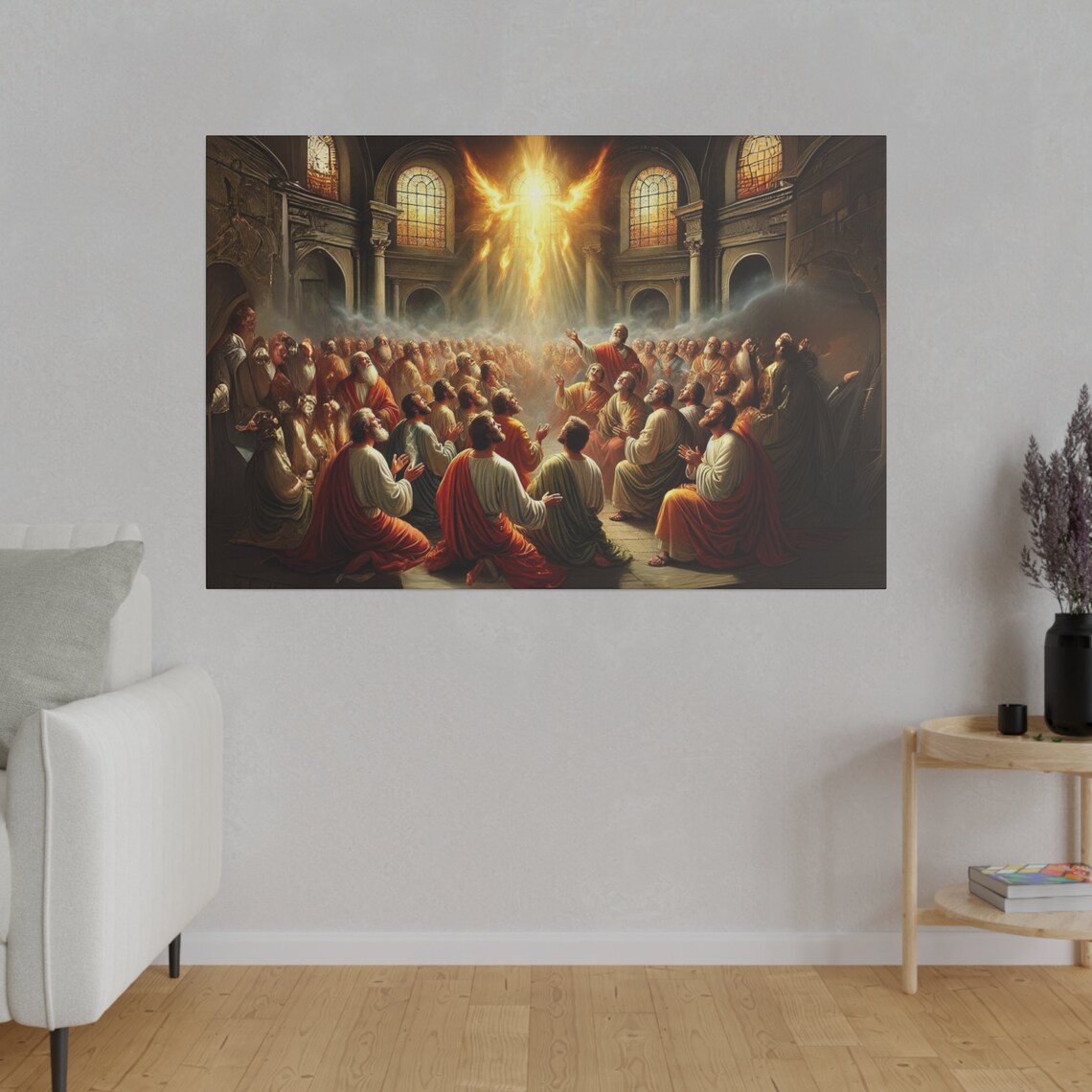 The Day Of Pentecost Holy Spirit Fiery Dove Bible Art Poster - Image 4