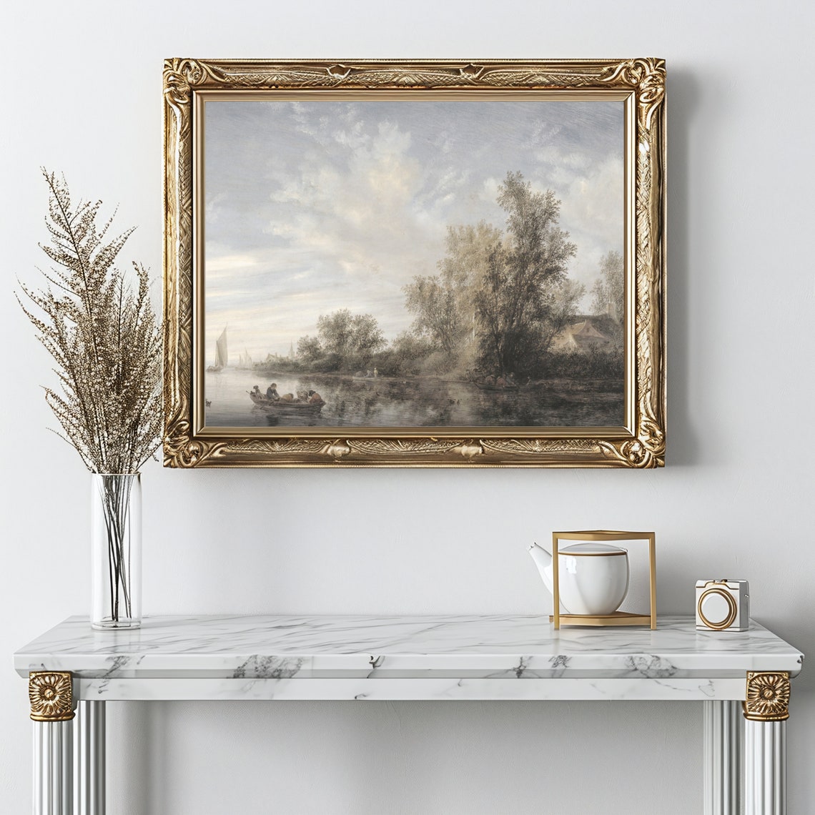 Vintage Oil Painting Landscape Art Print Farmhouse Decor Wall Art Country Oil Painting Rustic Antique Painting 25 - Image 2