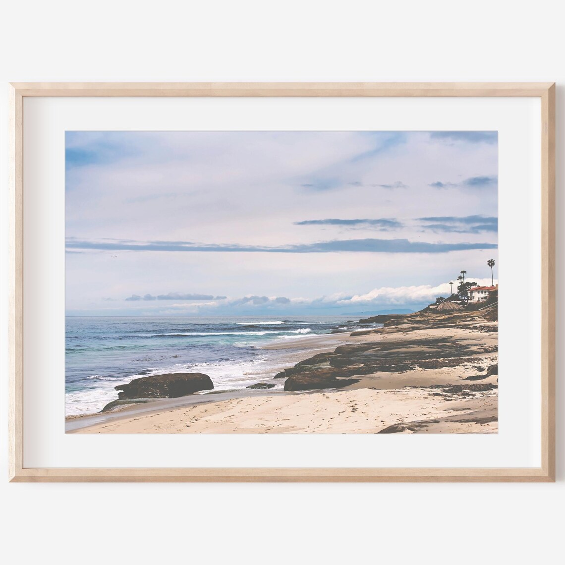 San Diego California Rocky Beach Waves Ocean Surf Photo Poster