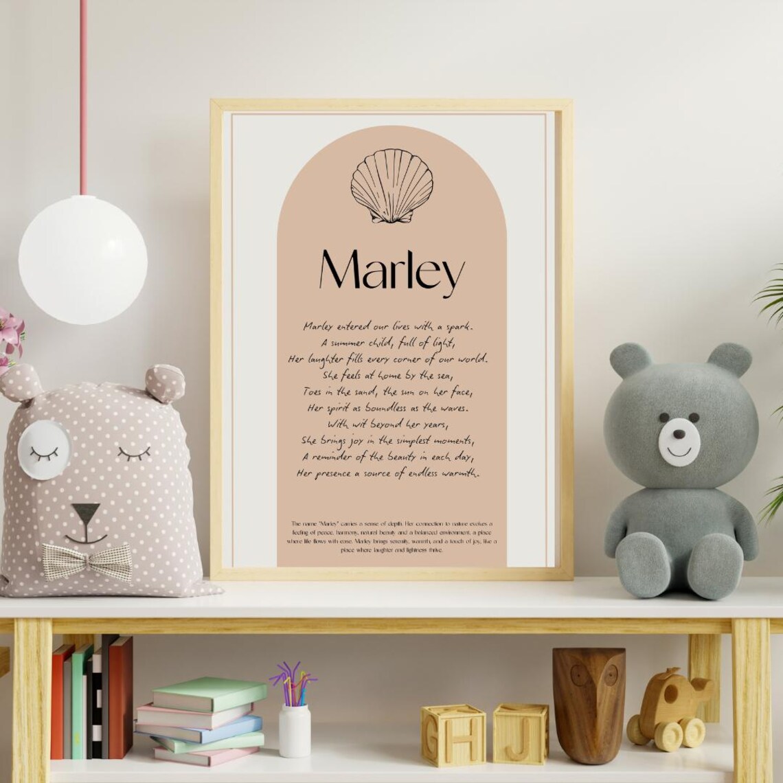 Baby Girl Name Print - Personalized Nursery Art