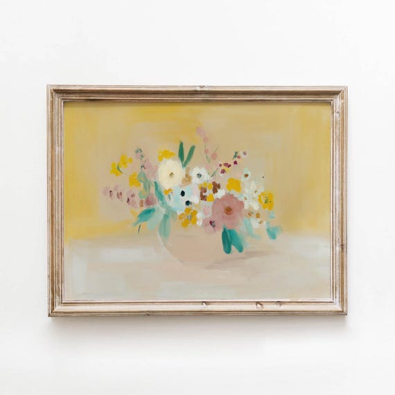 Spring Floral Bouquet, Vintage Botanical Poster