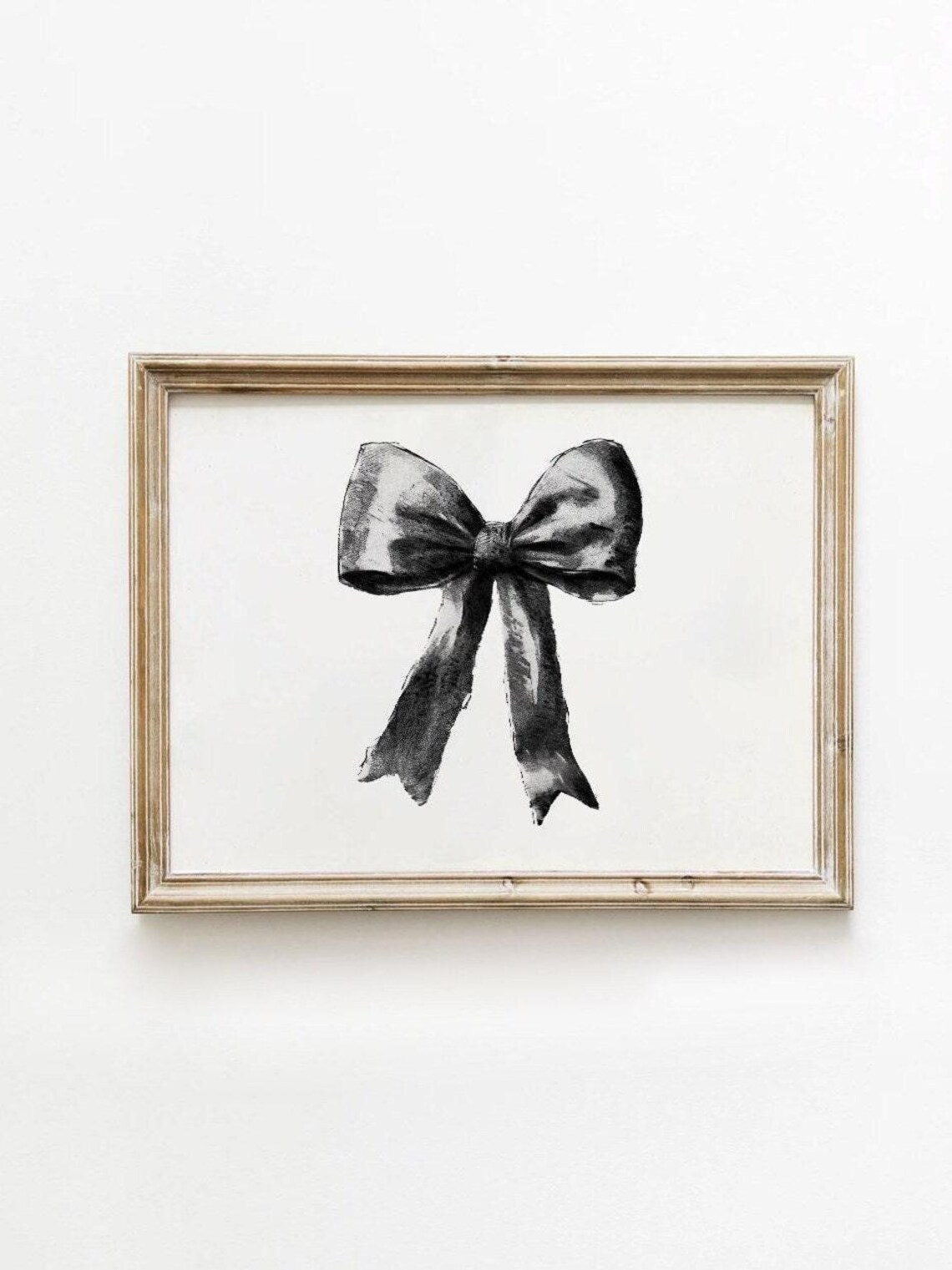 Black Bow Print, Preppy Retro Western Poster