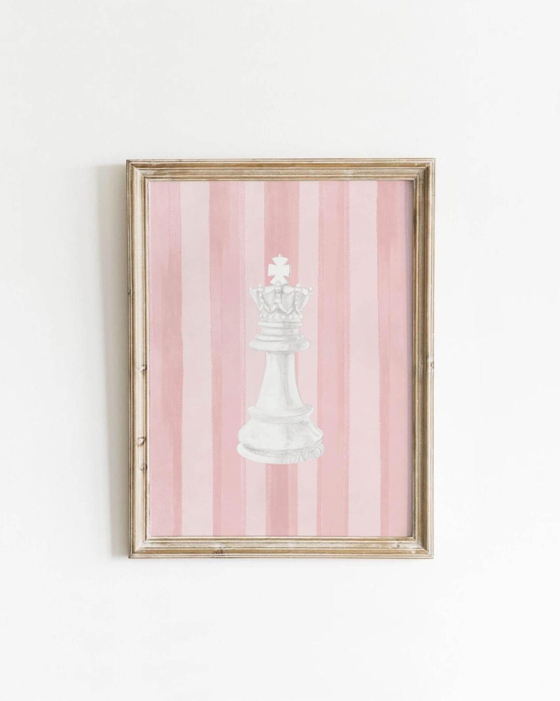 White Chess Pink Coquette Poster Print