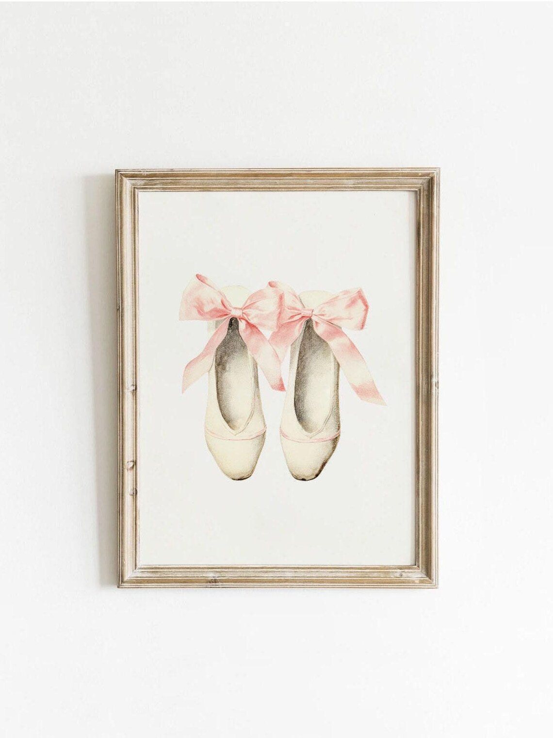Ballet Slipper Vintage Retro Ballerina Art Print