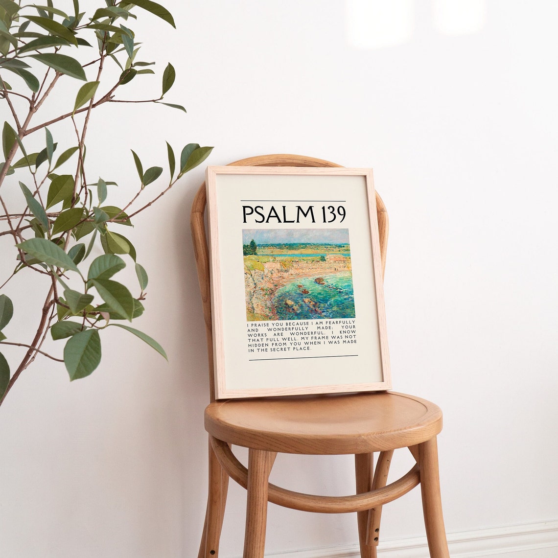 Psalm 139 Fearfully and Wonderfully Made Impressionist Coast Poster - Image 4